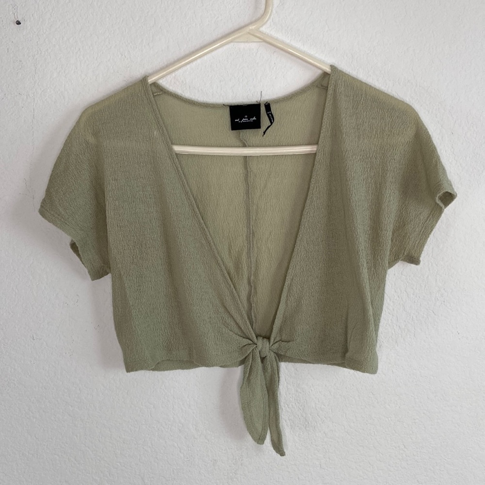 Out from Under Green Crop Top size M